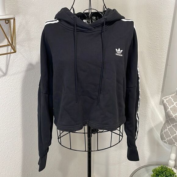 adidas ADICOLOR CLASSICS CROP HOODIE size S - Picture 2 of 7